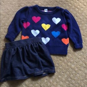 Old navy 18-24 month hearts sweater